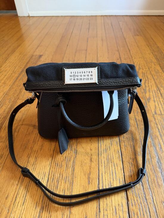 Maison Martin Margiela Handbags - Maison Margiela 5AC Satchel Bag Womens Small Black Leather Crossbody Italy